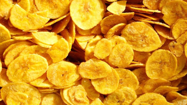 Chips de Banana da terra na airfryer